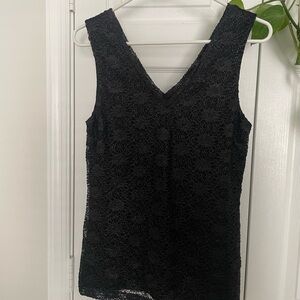 Elegant Black Lace Sleeveless Top